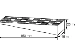 Fenster-Zubehör^6 Keile pro Hänger 150 x 45 x 25 mm Gelb