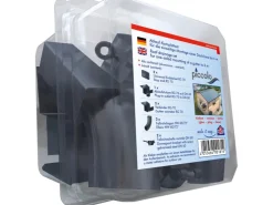 Abläufe|Bedachungen*Sarei Ablaufset für SDF Kastenrinne Alu Anthrazit Alu-Anthrazit