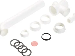 Abläufe^Ablaufverbindung für Doppelspüle 44,8 mm (G 1 1/2) x 47,8 mm (G 1 1/2) Weiß