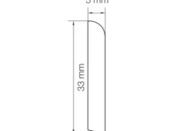 Fenster-Zubehör^Abschlussleiste 33 x 5 mm Länge 2,5 m Anthrazit