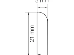 Fenster-Zubehör^Abschlussleiste 21 x 5 mm Länge 2,5 m Anthrazit