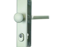 Abus Wohnungseingangstüren^Schutzbeschlag HLN414 Wechselgarnitur mit ZS 52 mm - 67 mm Neusilber