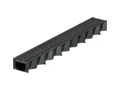 ACO Entwässerungsrinnen^Rinne Hexaline 2.0 Microgrip 1 m Kunststoff Schwarz