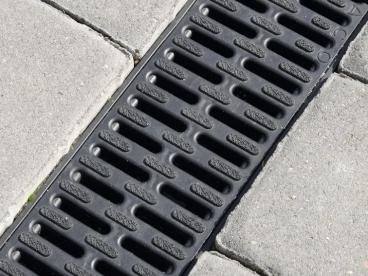 ACO Entwässerungsrinnen^Rinne Hexaline 2.0 Microgrip 1 m Kunststoff Schwarz