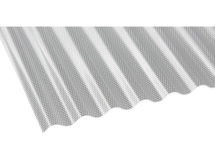 Bedachungen*Gutta Acryl-Profilplatte Sinus 76/18 200 cm x 104,5 cm Transparent