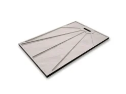 Abläufe|Steine^AICA 90x140x3cm Rechteck Duschtasse mit Ablaufgarnitur Schwarz Stein-Effekt Duschwanne
