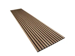 Akustikpaneele^Akustikpanel Smart Walnuss Schwarz MDF Schwarz Filz 240 cm x 52 cm x 1,8 cm