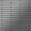 Mosaikfliesen^ALLOY Mosaik Fliese Massiv Metall Edelstahl Gebürstet Grau 1,6mm Stark Avenue-s-s-b 1 Paket mit 10 Matten 0,74 m2 Grau