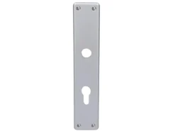 Alpertec Wohnungseingangstüren^Innenschild "Tanja-LS" Aluminium Silber Profilzylinder