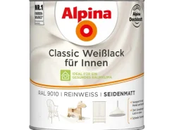 Alpina Holzfenster^Classic Weißlack für Innen seidenmatt 750 ml Reinweiß