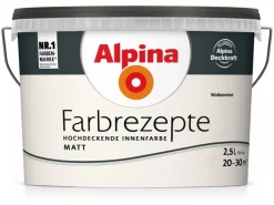 Alpina Musterfliesen^Farbrezepte matt 2,5 Liter Wolkenreise