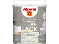 Alpina Wandfliesen^Fliesen-Lack Bad & Küche 2 Komponenten Seidenmatt 750 ml Granit