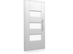 Splendoor Moderno Haustüren^Aluminium-Haustür Moderno M500/B 110 cm x 210 cm Anschlag Rechts Weiß