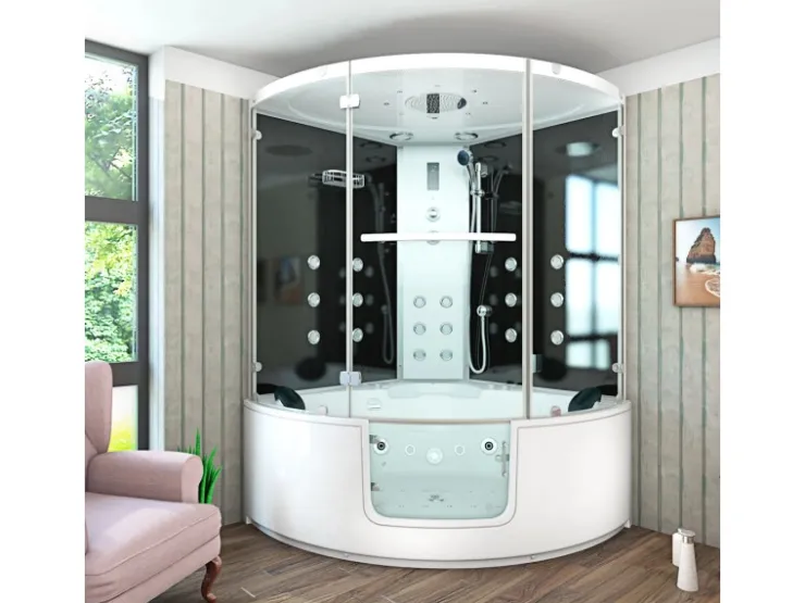 AcquaVapore Badlüfter^AquaVapore Dampfdusche Whirlpool Dusche Duschkabine K60-SW-EH-EC-SC 140x140cm