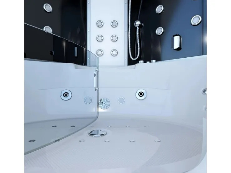 Badlüfter*AcquaVapore AquaVapore Dampfdusche Whirlpool Dusche Duschkabine K70-SW-EH 150x150cm