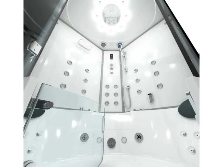 AcquaVapore Badlüfter^AquaVapore Dampfdusche Whirlpool Dusche Duschkabine K60-WS-TH-EC 140x140cm