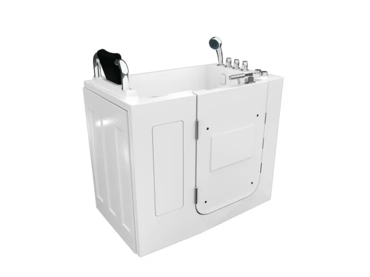 AcquaVapore Türdichtungen^AquaVapore Sitzwanne Whirlpool Badewanne mit Tür S08WP-TH-C-L 110x68cm