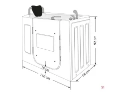 AcquaVapore Türdichtungen^AquaVapore Sitzwanne Whirlpool Badewanne mit Tür S08WP-TH-C-L 110x68cm