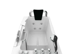 AcquaVapore Türdichtungen^AquaVapore Sitzwanne Whirlpool Badewanne mit Tür S08WP-TH-C-L 110x68cm