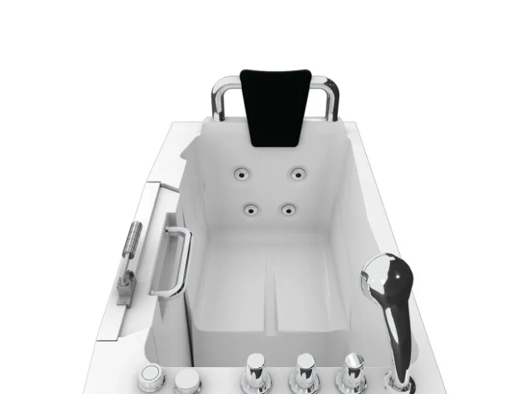 AcquaVapore Türdichtungen^AquaVapore Sitzwanne Whirlpool Badewanne mit Tür S08WP-TH-C-L 110x68cm