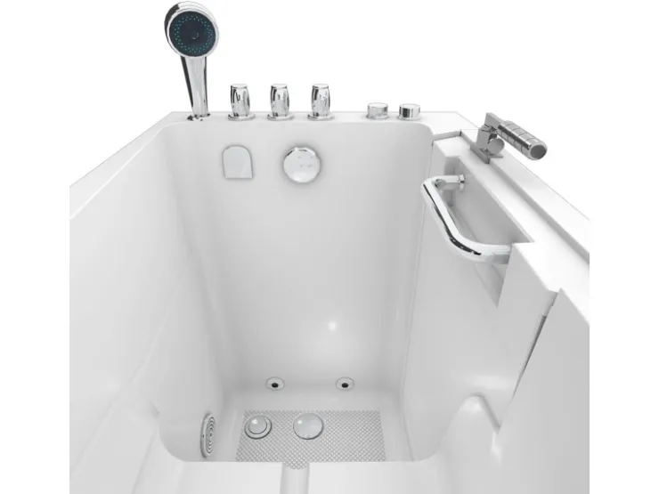 AcquaVapore Türdichtungen^AquaVapore Sitzwanne Whirlpool Badewanne mit Tür S08WP-TH-C-L 110x68cm
