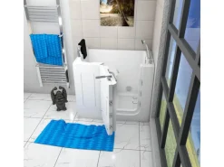AcquaVapore Türdichtungen^AquaVapore Sitzwanne Whirlpool Badewanne mit Tür S08WP-TH-C-L 110x68cm