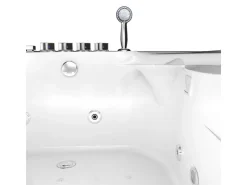 AcquaVapore Badlüfter^AquaVapore Whirlpool Pool Badewanne Wanne W12H-A 135x180cm mit Farblichtherapie