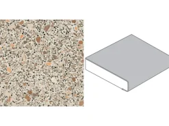 Arbeitsplatten^Arbeitsplatte 60 cm x 3,9 cm Meterware Mosaik Carmin