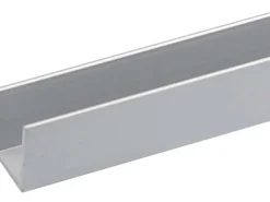 Arcansas Regalbau^U-Profil Aluminium 21 mm x 21 mm x 1.000 mm Silber