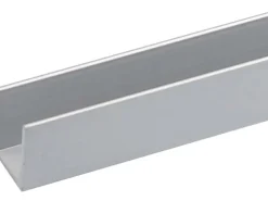 Regalbau*Arcansas U-Profil Aluminium 25 mm x 25 mm x 1.000 mm Silber