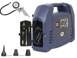 Atrox Kompressoren^Mini-Kompressor Tragbar inkl. Zubehörset 9-tlg.