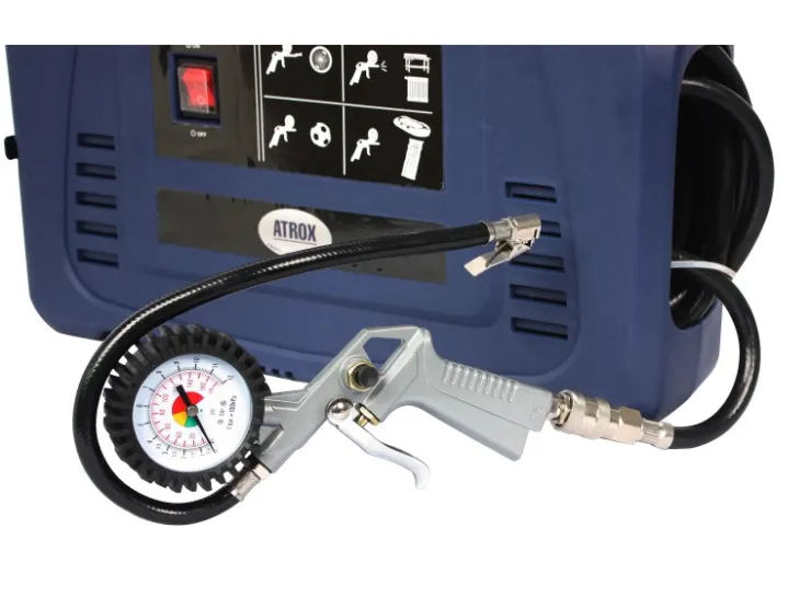 Atrox Kompressoren^Mini-Kompressor Tragbar inkl. Zubehörset 9-tlg.