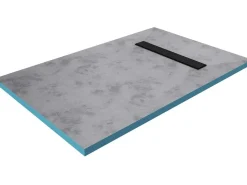 Abläufe^Aurlane befliesbares Showerboard 80 x 120 Ablaufkanal Silber