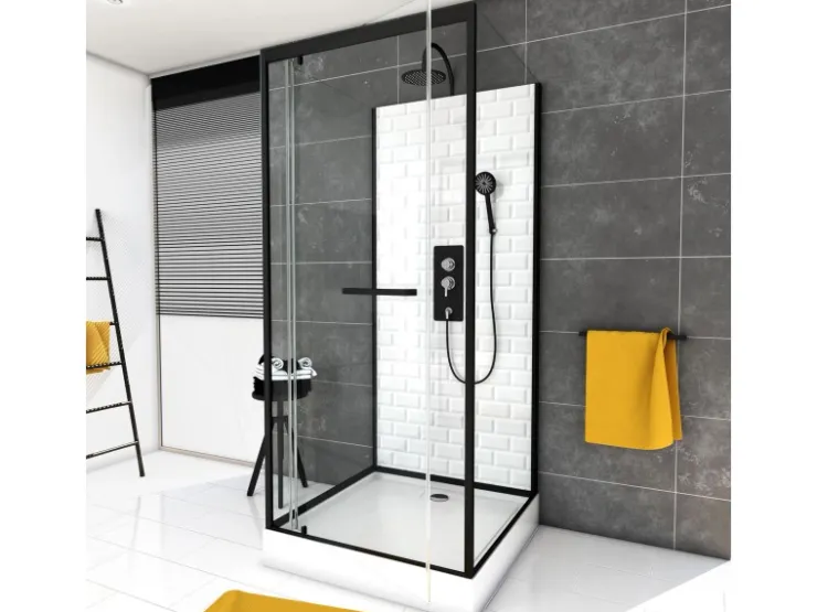 Abläufe^Aurlane Komplettdusche Metro 80 80 cm x 80 cm x 230 cm