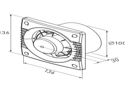 Badlüfter^Badventilator System Ø 100 Leise