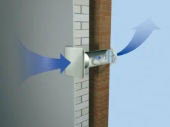 Rohrventilatoren|Badlüfter^Badventilator System Ø 100 mit Glasabdeckung Weiss Hochglanz