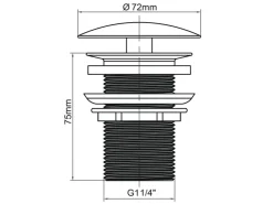 Abläufe^baliv Schaftventil SV-3440 Weiß Matt