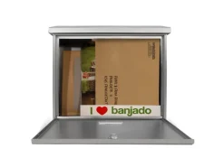 Banjado Musterfliesen^Briefkasten Edelstahl 38.5x31.5x12cm Ohne Zeitungsfach Inkl. Montagematerial Motiv Wegesrand