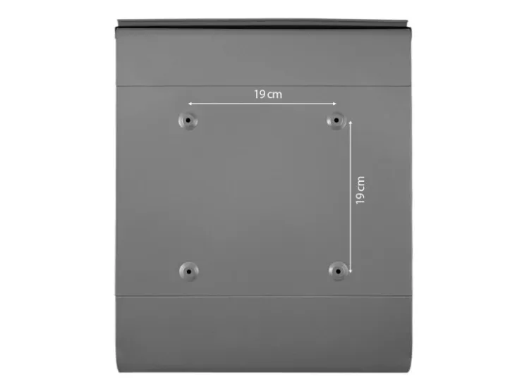 Banjado Türdichtungen^Design Briefkasten Silber Pulverbeschichtet 39x47x14cm 2 Schlüssel Mit Zeitungsfach Motiv New York Taxi