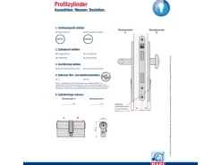 Wohnungseingangstüren*Basi - BM - Profil-Doppelzylinder - 40/70 mm - Gleichschließend