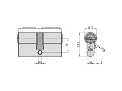 Wohnungseingangstüren*Basi - BM - Profil-Doppelzylinder - 40/70 mm - Gleichschließend