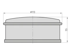 Basi Türstopper^- Boden-Türstopper - BTS 20 - Edelstahl - 7704-0026