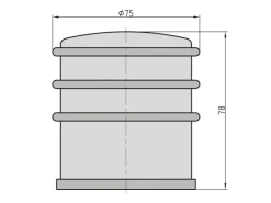 Basi Türstopper^- Boden-Türstopper - BTS 21 - Edelstahl - 7704-0027