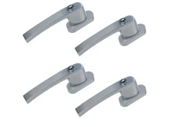 Basi Terrassentüren^- Fenstergriff - FG 503 - Abschließbar - 4er Set - inkl. 1 Schlüssel je Fenstergriff - Gleichschließend - - 4X7553-0000 Silber