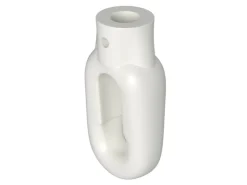 Fenster-Zubehör^Bauheld Markisenöse Oval 12 mm Ral 9016 für Fleischerhaken Verkehrsweiß