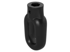 Fenster-Zubehör^Bauheld Markisenöse Oval 10 mm Ral 9005 für Fleischerhaken Tiefschwarz