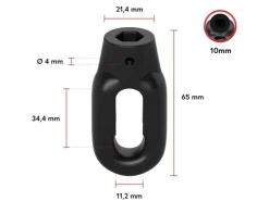 Fenster-Zubehör^Bauheld Markisenöse Oval 10 mm Ral 9005 für Fleischerhaken Tiefschwarz