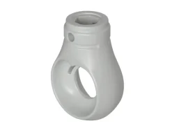 Fenster-Zubehör^Bauheld Markisenöse Rund 10 mm Ral 7035 für Kugelhaken Lichtgrau