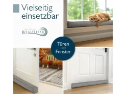 Beautissu Türdichtungen^Levante MM Zugluftstopper 6,5x120cm Grau