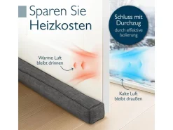 Beautissu Türdichtungen|Fensterdichtungen^Levante OM Zugluftstopper 6,5x130cm Dunkelgrau Dunkel-Anthrazit